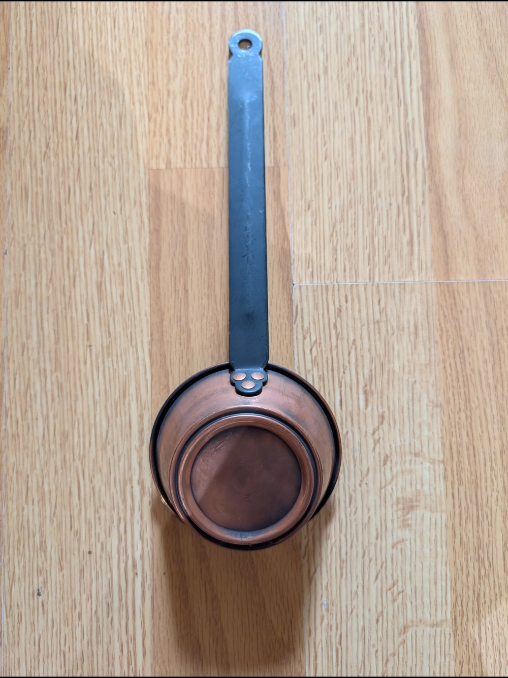Vintage Copper Pan with Long Handle